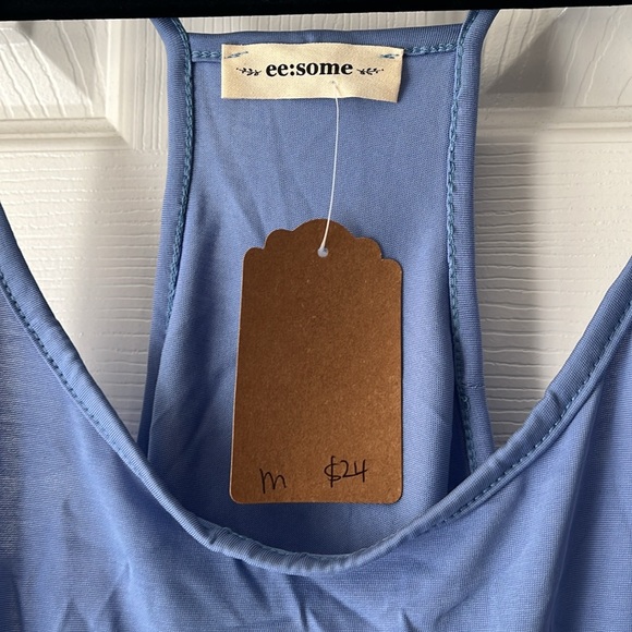 ee:some Racerback Tank Top with Ruffle at bottom NWT - Picture 3 of 3